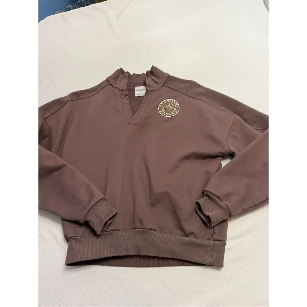 Gymshark Legacy Brown Oversized Sweatshirt Pullover Size XS